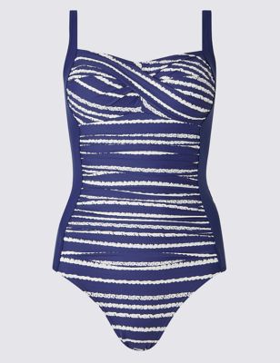 Secret Slimming&trade; Striped Twisted Swimsuit